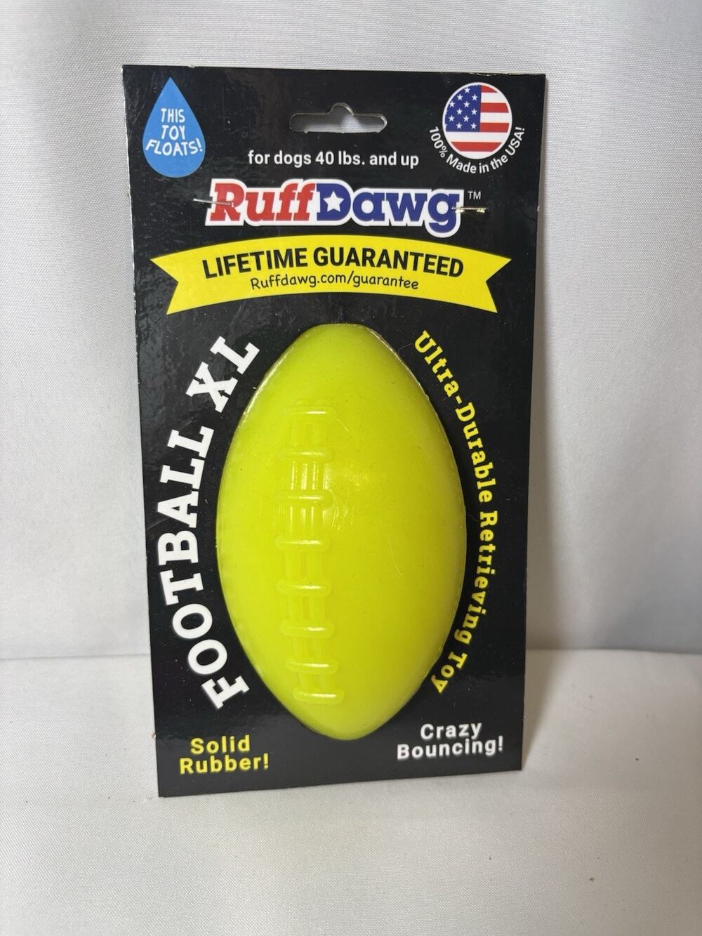 Ruff Dawg Football / Football XL (yellow) - LIFETIME GUARANTEE - USA MADE